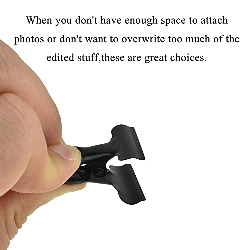 HAHIYO 1.25inch Black Bulldog Clips Metal File Hinge Binder Clips Clamps Save Space Strong Spring Jaws Rock Solid Grip Book Lay Flat Deburred Edge for Hang Photos Wall Grid Dog Food 20PCS - size: Black-1.25in-20P