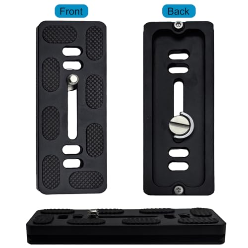 PU-100 100mm Quick Release Plate, Universal Camera QR Plate with D-Ring Screw for DSLR Camera Tripod Ballhead, Quick Shoe Plates Compatible with Arca Swiss Standard Clamp - size: 100 MM*40 MM