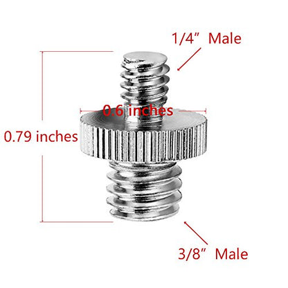 Anwenk 1/4 to 3/8 Screw Adapter Converter Threaded Screws Adapter Spigot Screw Mount Set for Camera Tripod Monopod Ballhead Flash Light Stand Shoulder Rig - color: Screw 20Pack