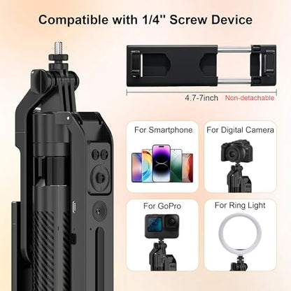 Vlogging Kit for iPhone Tripod with Ring Light 10", Smart Auto Face Tracking Tripod with Remote Control, One-Key Auto-Deploy, Phone Holder for Video Recording, Live Streaming - size: Tripod With 10'' Ring Light