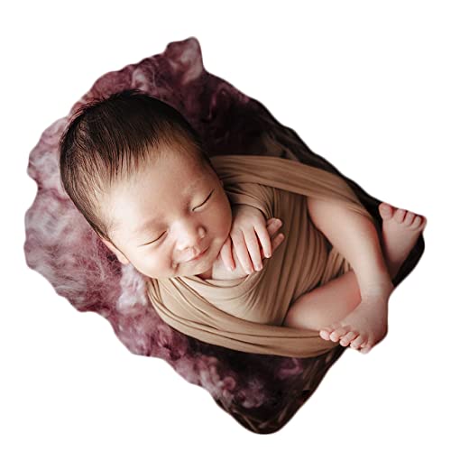 Zeroest Newborn Photography Stretch Wrap Boy Girl Baby Wraps Photography Props - Stretch Blanket for Baby (Tan) - color: Tan