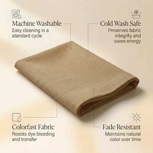 ACCENTHOME Accent Home 100% Cotton Napkins, Delicate Cloth Napkins for Dinners, Parties and Weddings，18 x 18 Inch Set of 12 - Brown - color: 05 - Brown - Twill, size: 18"x18" - Pack of 12