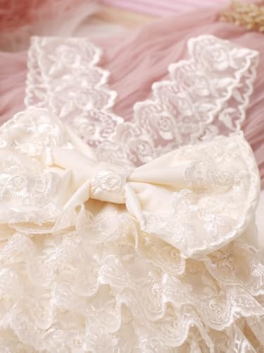 Ylsteed Newborn Photography Outfits Girl Newborn Photography Props Lace Romper Baby Photo Shoot Outfits Girls Photo Props (Strap Style - Beige) - color: Beige