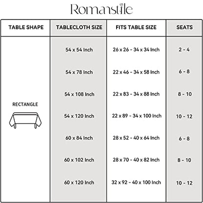Romanstile 100% Waterproof PVC Tablecloth, Rectangle Oil Spill Proof Stain Resistant Vinyl Table Cloth, Wipe Clean Plastic Table Covers for Kitchen/Dining/Parties - 54 x 120 Inch, Khaki - color: Khaki, size: 54" x 120" (Rectangular)