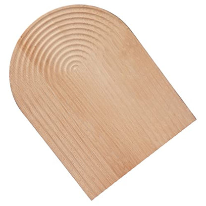 Wooden Bread Dessert Tray, Natural Beech Wood Multifunction Serving Tray, Geometric Design Bread and Dessert Plate for Home Kitchen, Parties, and Food Photography (Ellipse) - size: 13" x 9.4" x 1.2"