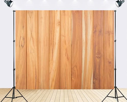 Trykid 10x10ft Light Brown Wood Plank Backdrop Clean Minimal Rustic Style Photography Background Studio Portrait Home Decor Product Shoot Tapestry Party Decoration Photo Studio Prop Fabric - size: 10x10ft