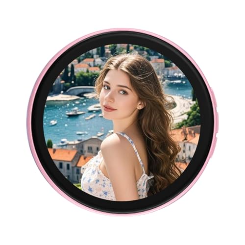Customizable LED Badge with APP Control – HD Touch Screen for Photos, GIFS & Videos, 8-Hour Battery, Dynamic Light Effects, Clip-On Fashion Accessory for ACG & Idol Fans Pink - color: Pink