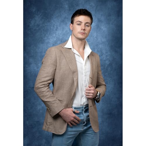 UrcTepics 6x8ft Abstract Dark Blue Fabric Photography Backdrop for Studio, Headshot, Senior Portrait, School, Yearbook, Graduation & Audition. - color: Dark Blue, size: 6×8 Ft