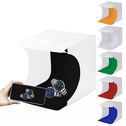 Mini Photo Studio Folding Lightbox Photography Softbox 2 Panel Led Light Soft Box Photo Background Kit Light Box for DSLR Camera