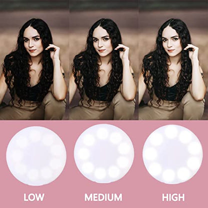Ring Light of Pocket-Size: Rechargeable Small Ring Light for Phone, Laptop & Makeup - Perfect for Small & Adults, Portable Selfie Light (White)