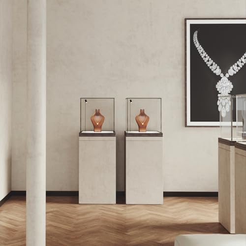 Solid Wood Jewelry Bust Necklace Display Showcase Jewelry Necklace Stand Display Holder(H8.07) - color: H1