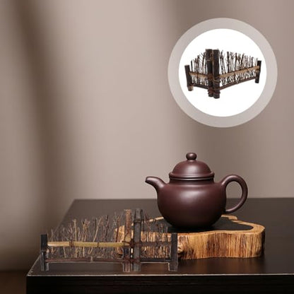 Wakauto Sushi Fence Decor - Natural Bamboo Mini Fence for Food Photography, Japanese Plates, Charcuterie Boards, Sashimi & Appetizer Displays | Tea Ceremony & Tabletop Decoration Props