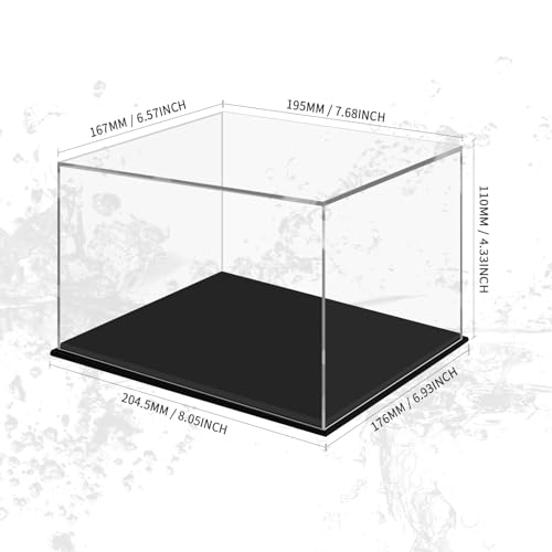 Clear Acrylic Display Case for Stationery & Toys, Dustproof Transparent Organizer Box for Collectibles, Action Figures, Pens, Markers, Building Blocks, Desktop Storage & Showcase