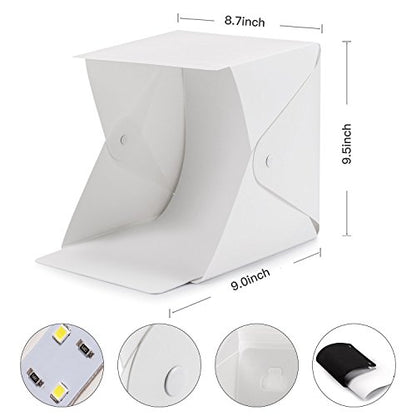 Folding Photo Studio Kit Box with LED Light for Photographing Shooting Tent for Small Size Itens