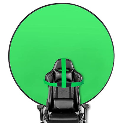 Portable Green Screen Chair, 57 in Greenscreen Backdrop with Stand Double Sided Foldable Green Background, Chroma Key, for Photography Streaming Gaming Photo Zoom Video Chats and Meeting - color: Green Screen
