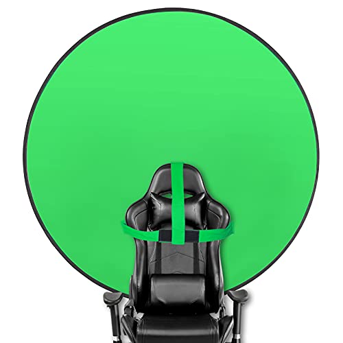 Portable Green Screen Chair, 57 in Greenscreen Backdrop with Stand Double Sided Foldable Green Background, Chroma Key, for Photography Streaming Gaming Photo Zoom Video Chats and Meeting - color: Green Screen