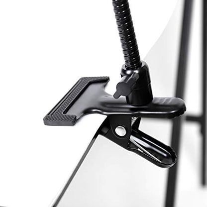 Photo Studio Light Stand Background Holder U+C-Type Heavy Duty Clamp Clip with Flexible Long Arms Gooseneck,Reflector Camera Mounting Devices Accessories