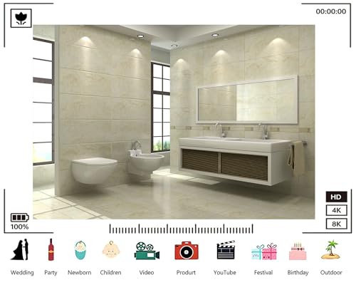 Trykid 20x10ft Modern Beige Bathroom Backdrop Bright Interior Photography Clean Home Space Background Tapestry Lifestyle Shoot Party Photo Studio Prop Fabric Backdrop - size: 20x10ft