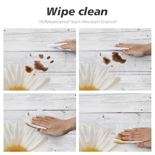 Wood Texture Background Oval Fitted Tablecloth with Elastic Edged, Waterproof Wipeable Oval Table Cover Used for Family Gatherings, Fits 52"x70" Oval Tables, Style126 - color: Wood Texture -11, size: 52" x 70" (Oval)