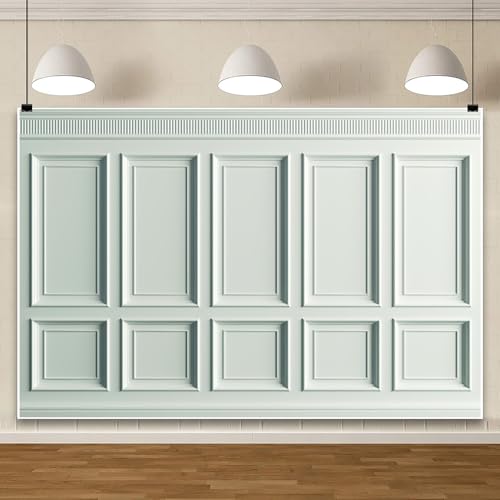 AOFOTO Vintage Room Inside Backdrop Classic French Frame Light Green Walls Photo Background for Wedding Bridal Shower Party Banner Home Headboard Decor Wall Photo Studio Booth Props 6x4ft - color: green, size: 6x4ft