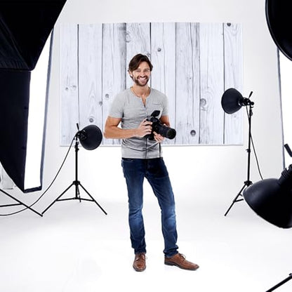 VALICLUD Vertical Wood Panel Photography Background Wallpaper Prop for Photo Studio, Decorative Background Adornment for Party and Portrait Shooting