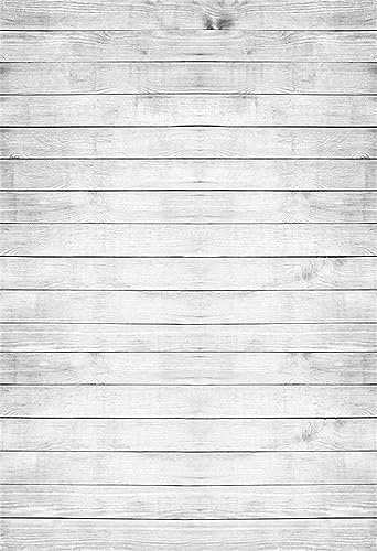 AOFOTO 4x6ft White Wood Texture Backdrops for Photography Wooden Plank Board Background for Pictures Hardwood Fence Panel Kid Baby Boy Girl Artistic Portrait Photo Shoot Studio Props Video Drape Vinyl - size: 4x6ft