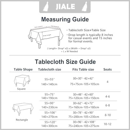 JIALE Valentines Textured Tablecloth, Heavy Duty Linen Style Farmhouse Table Cloth Rectangle Tables, Wrinkle-Free Washable Waterproof Table Cover for Kitchen, Dining, Parties, 55"x55", Pink - color: Pink, size: 55" x 55" (Square)