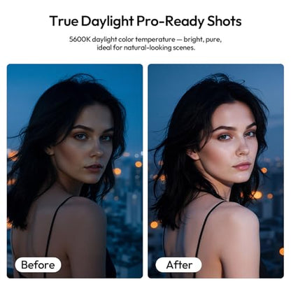 Ulanzi M02 MagSafe Selfie Light Portable Mini Magnetic Phone Flash Light with Bluetooth for iPhone 7W Rechargeable Photography Vlog Fill Light for Content Creators Video Tiktok Night Photos
