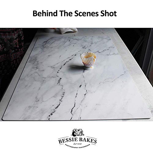 Bessie Bakes Marble Replicated Photography Backdrop 2 Feet Wide x 3 Feet Long 3 mm Thick
