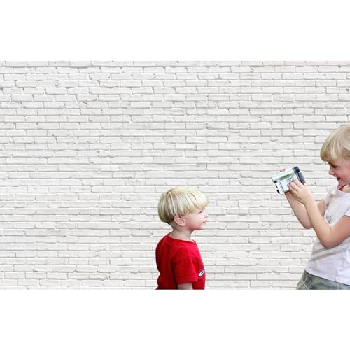 White Brick Background for Photography Vintage White Brick Wall Photo Backdrop Newborn Baby Shower Girls Adults Portrait Photography Background Wallpaper Photo Studio Video Props 5x3ft - color: Brick_White, size: 5x3ft