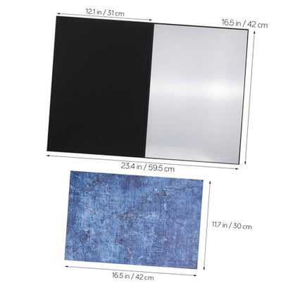 15pcs Photography Background Kit with Marble Cement Wood Patterns, Portable Photo Backdrop Boards for Food and Jewelry Product Shoots, Flat Lay Props with Carry Bag and Clips