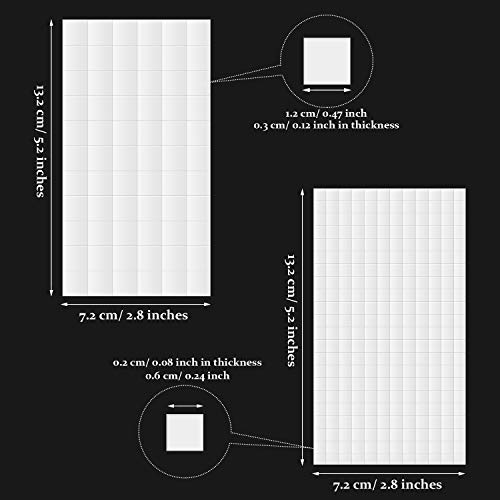 Outus 8 Sheets Foam Adhesive Squares, 1320 Pcs Total Double Sided Self Dots Precut Squares Strips Foam Dots for Scrapbook DIY Crafts Office Supplies, 2 Sizes
