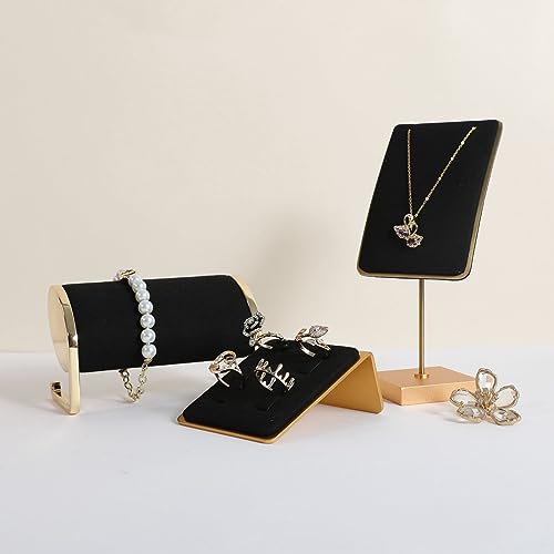 black Jewelry ring holder for women, retail ring display, small velvet ring storage organizer【Velvet Ring Holder-Black 】 - color: Black