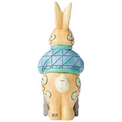 Jim Shore Eggs for Everybunny Pint Sized Bunny Pushing Cart Figurine 6006230 New