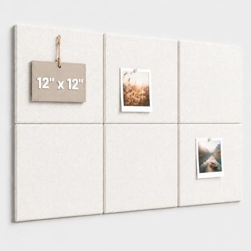 Large Cork Boards for Walls – 36" x 24" Self Adhesive Felt Wall Tiles, Ideal for Office Bulletin Board, Easy to Install Pin Board Photo Board - color: Ivory White, size: 24" X 36"