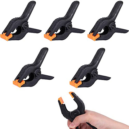 GFCC Spring Clamps Backdrop Clips - 6 Pack 4.5 Inch Heavy Duty Muslin Clamps for Backdrop Stand Photography Studio Background Holder Clips