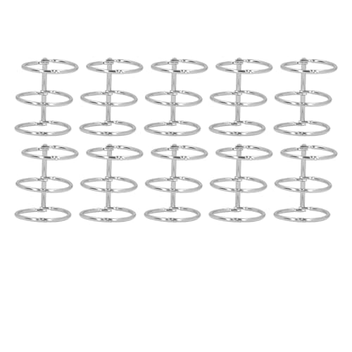 3 Ring Metal Loose Leaf Binders Stainless Steel Book Rings Photo Album Binding Spines for Notebook Travel Diary 10Pcs (30mm) - size: 30mm
