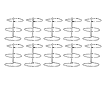 3 Ring Metal Loose Leaf Binders Stainless Steel Book Rings Photo Album Binding Spines for Notebook Travel Diary 10Pcs (30mm) - size: 30mm