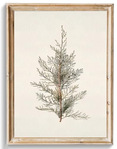 uniro Vintage Christmas Tree Wall Art Prints, Neutral Rustic Cypress Tree Christmas Artwork Painting, Farmhouse Winter Holiday Print for Bedroom, Living Room, Kitchen, Office, Dormitory, Hallway - color: Christmas Tree