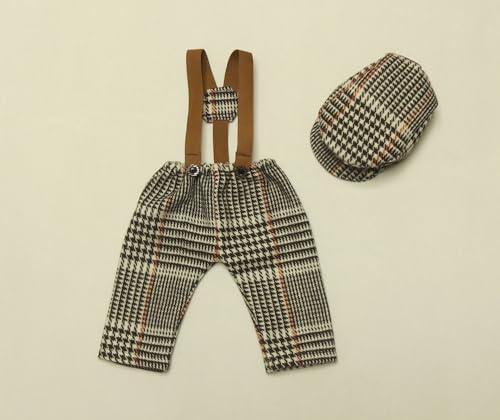 Newborn Baby Boy Suspender Pants Photo Outfits Gentleman Photography Outfit Girl - color: Black