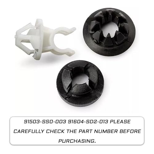 3PCS Hood Prop Rod Clips Car Hood Prop Support Holder for Honda, Car Engine Hood Rod Grommet Stay Clips Compatible with Honda Accord Odyssey Acura TSX Prelude #91503-SS0-003 91604-SD2-013