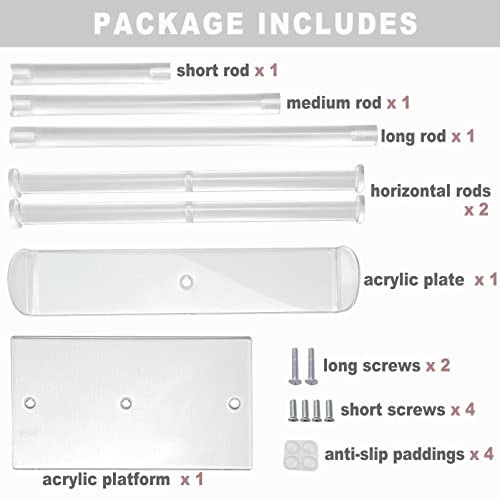Acrylic Headband Holder, 3-Tier Hair Accessories Organizer Clear Stand for Girls - style: 3 Tier