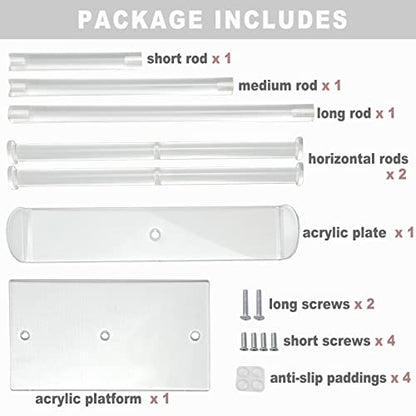 Acrylic Headband Holder, 3-Tier Hair Accessories Organizer Clear Stand for Girls - style: 3 Tier