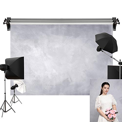 Kate 7x5ft/2.2m(W) x1.5m(H) Light Silver Backdrop Light Gray Retro Textured Abstract Photography Props Digital Printed Photoshoot Background - color: Grey, size: 7x5ft