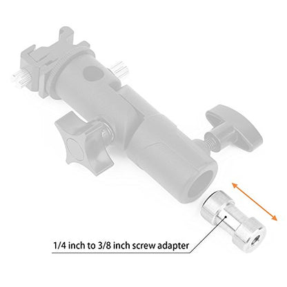 Anwenk 1/4 to 3/8 Screw Adapter Converter Threaded Screws Adapter Spigot Screw Mount Set for Camera Tripod Monopod Ballhead Flash Light Stand Shoulder Rig - color: Screw 20Pack