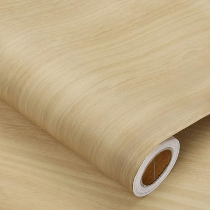 Heroad Peel and Stick Wallpaper Wood Contact Paper Wood Wallpaper Maple Wood Grain Contact Paper Thicken Textured for Cabinets and Drawers Countertops Waterproof Self Adhesive Vinyl 17.5" x 197" - color: Maple, size: 17.5" x 197"