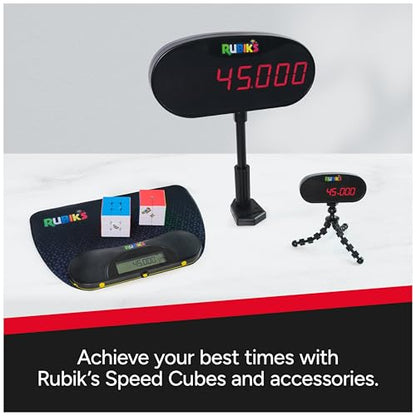 Rubik’s Cube, Mini Timer Display & Stand, Includes Case, Clear Display Device & Adjustable Stand for At-Home Speedcubing Practice, Brain Teaser Puzzle for Adults, Fidget Toy for Kids, Ages 8 & Up - color: Rubiks Mini Timer Stand, Includes Case