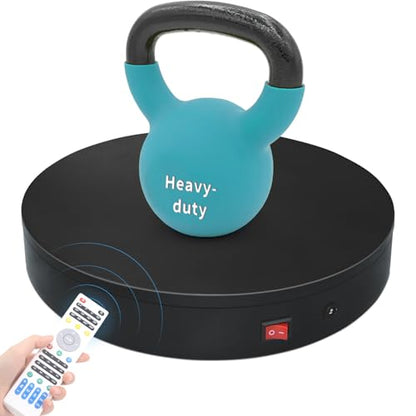 7.9In Remote Motorized Electric Turntable Rotating Display Stand Spinning Rotating Platform 360 Photography Turntable lazy susan base giratoria para for Photography,Display (Load Range:40~100lbs) - size: 7.9inch/Black/100Lbs Load
