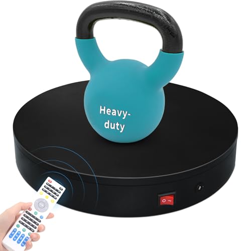 7.9In Remote Motorized Electric Turntable Rotating Display Stand Spinning Rotating Platform 360 Photography Turntable lazy susan base giratoria para for Photography,Display (Load Range:40~100lbs) - size: 7.9inch/Black/100Lbs Load