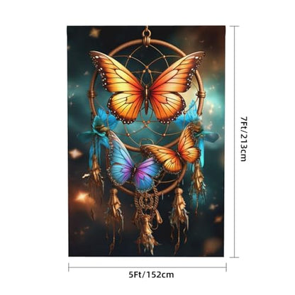 Dream Catcher Butterfly Backdrop Background for Photography 5x7ft Photobooth Professional Photo Backdrop Curtains Video Photography Studio Photo Backgrounds Banner Booth Background Screen Parties - color: Dream Catcher Butterfly
